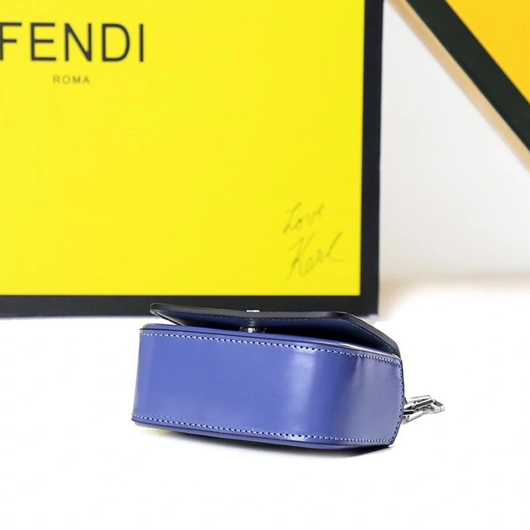 Affordable Leather Bag Blue F Fendi Nano Calf In 0723